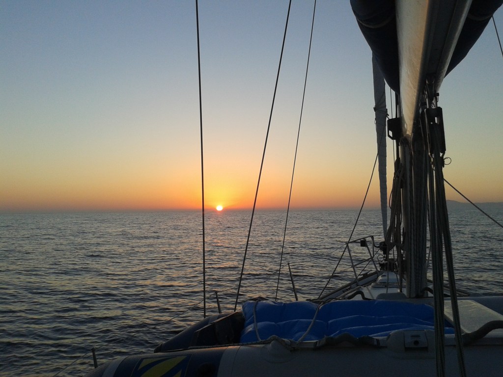 Amanece llegando a Ibiza